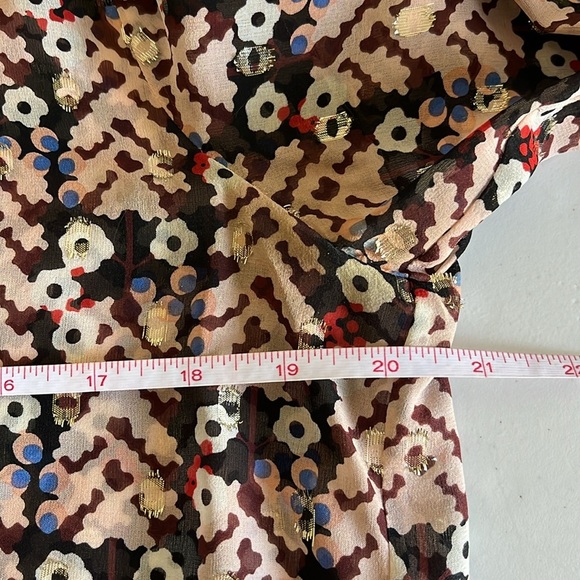 Dorothee Schumacher Pink Floral Silk Button Up Down Blouse Top Shell Size 3 - Picture 7 of 13